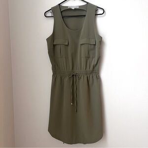 HYFVE Women's Olive Green Tie Waist Dress Size Medium